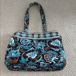 Vera Bradley Blue and Brown Paisley Shoulder Bag